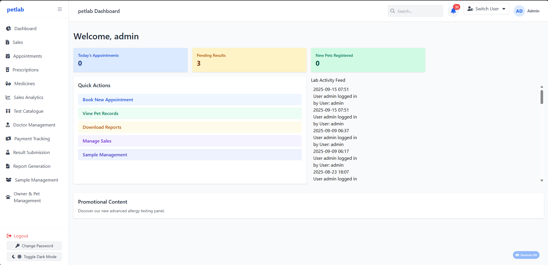 Owner & Pet Management interface preview